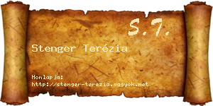 Stenger Terézia névjegykártya