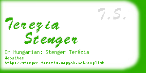 terezia stenger business card